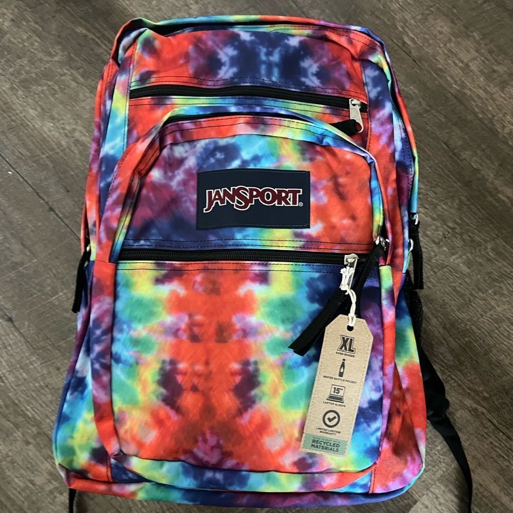 Jansport Big Student‎ XL Backpack- Rainbow Tie Dye_3